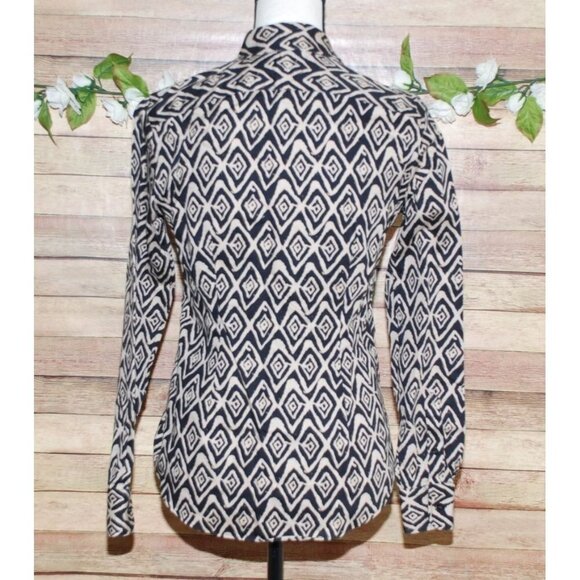 Lauren Ralph Lauren Ladies Brown Button Up Patterned Shirt Size S Non Iron - Picture 4 of 8
